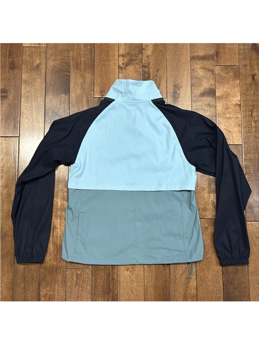 The North Face Light Blue, Slate & Navy Colorblock Half-Zip Bomber Jacket - Picture 3 of 5